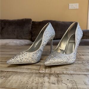 Elegant Silver Women's Heels